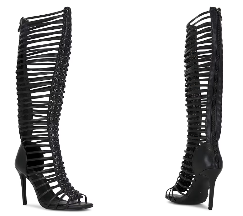 Sandal Strappy Heeled - Sepatu Bot Sandal Pergelangan Kaki Hak