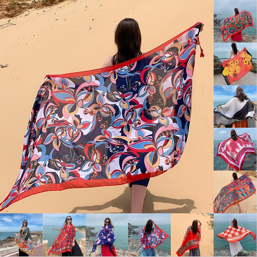 Linen Dress Wrap - Gaun Pantai Linen Katun Pelindung Matahari