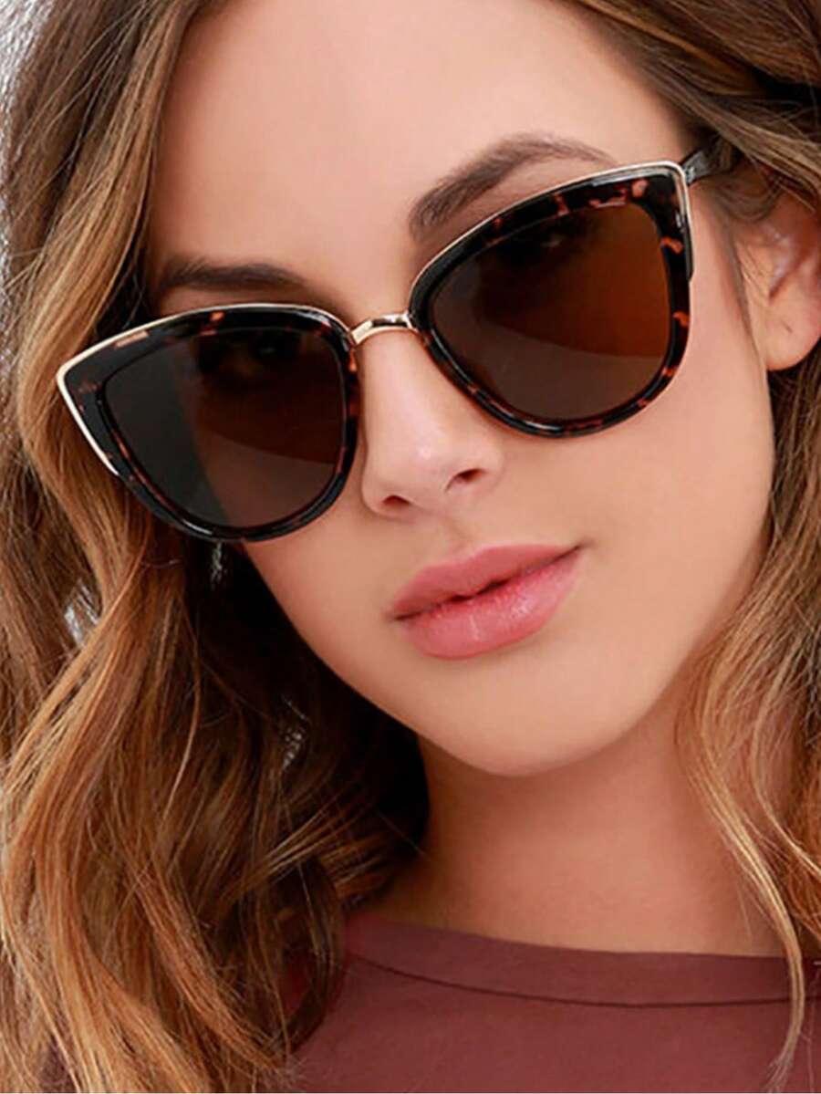 Sunglasses Cat Eye - 1/2/3/4pcs Kacamata Bingkai Besar Model Mata