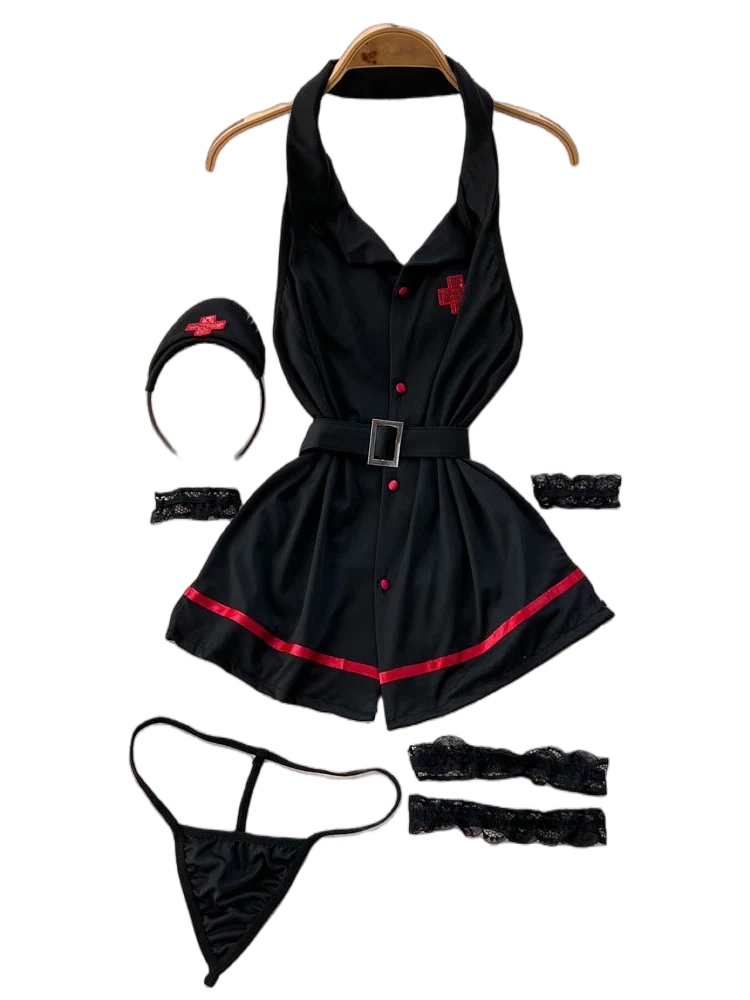 Gaun Lingerie Seksi Erotis Mod - Maxi Dress Halter ulasan dan harga
