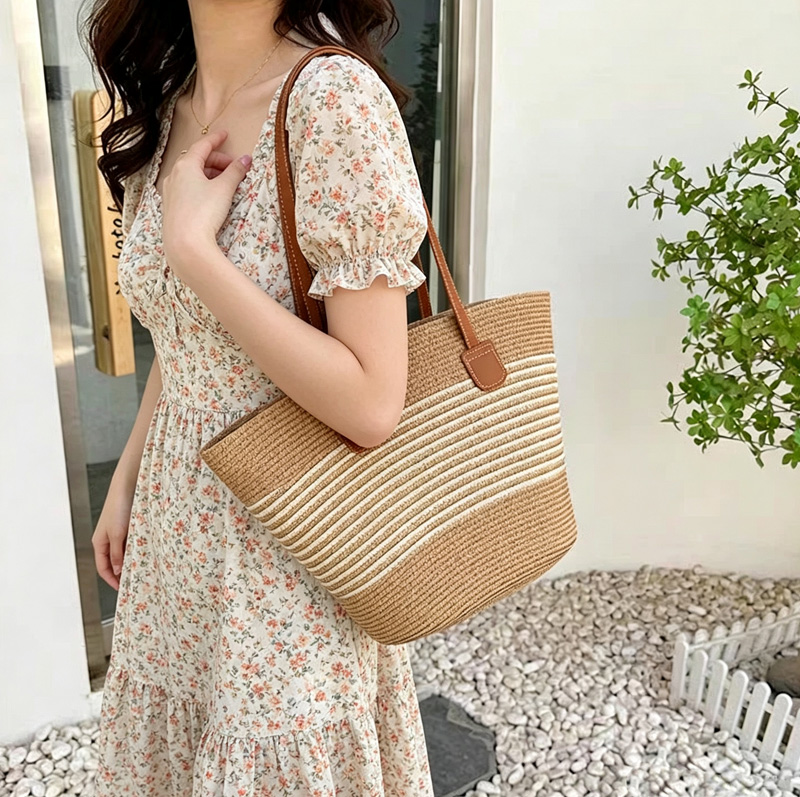 CLAREGQI Tas Jinjing Jerami Be - Tote Bag Beach ulasan dan harga