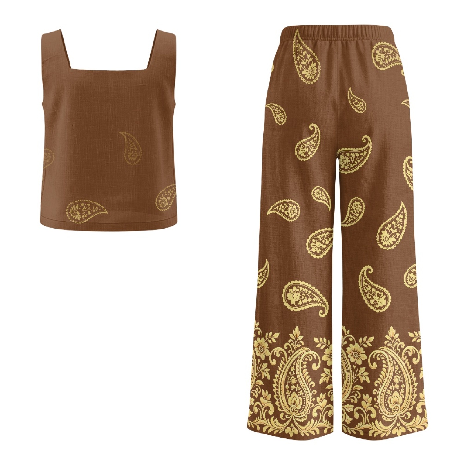 INSTANTARTS Set Rompi Linen Wa - Linen Pant Wide ulasan dan harga