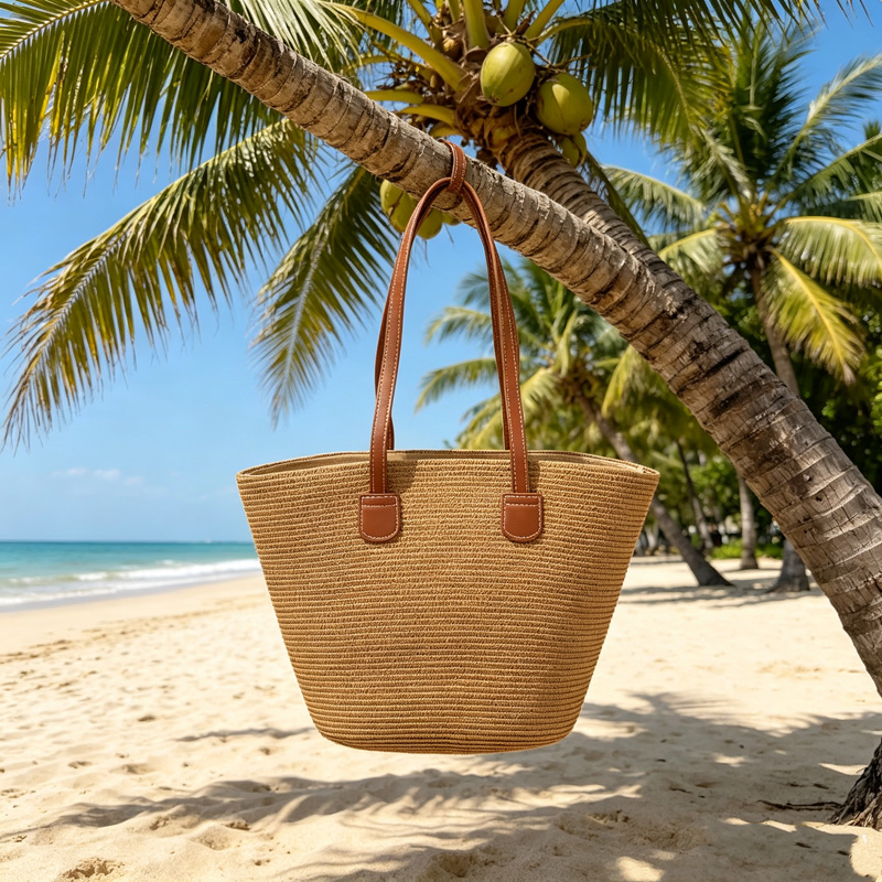 CLAREGQI Tas Jinjing Jerami Wa - Tote Bag Beach ulasan dan harga