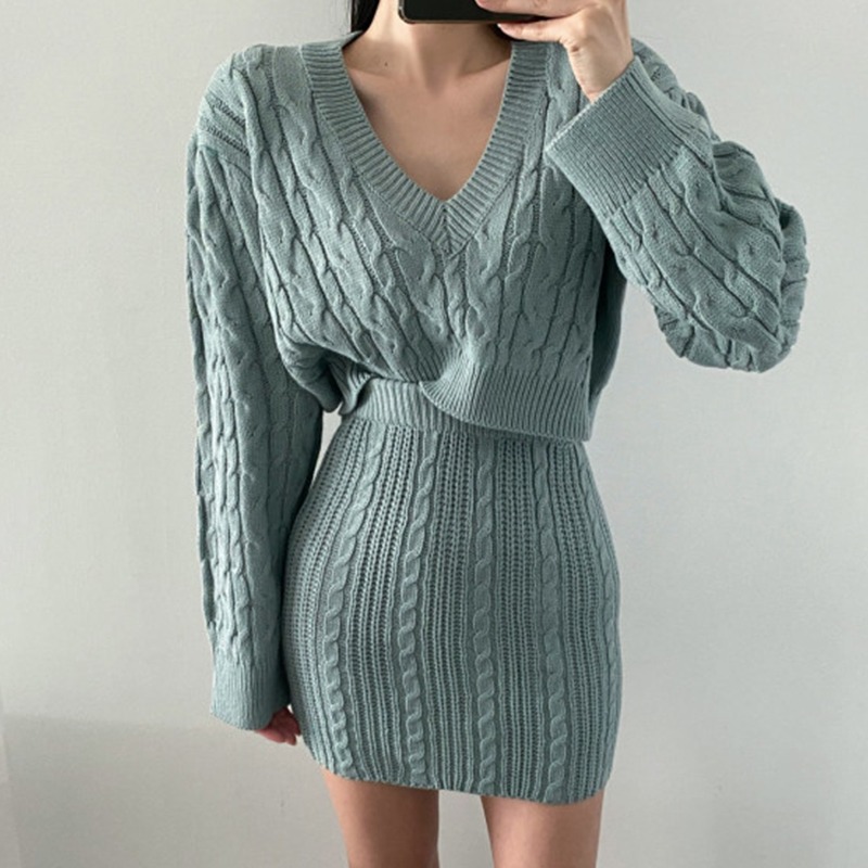 Gaun Rajut Korea Dua Potong Wa - Linen Dress Wrap ulasan dan harga