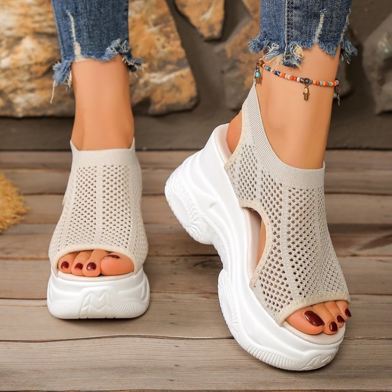 Sandal Platform Wanita Sepatu  - Wedge Espadrille Women ulasan dan harga